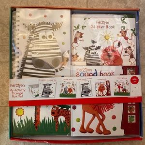 NWT Marzipan Activity Book/Sticker Storage Box Set